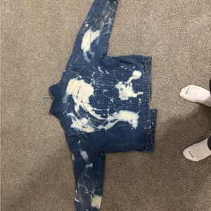 Blue/bleached Denim Jacket
